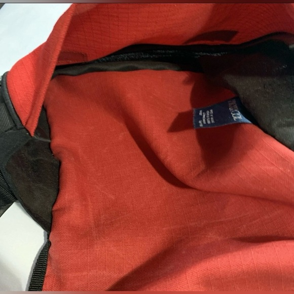 Protocol Travel Messenger Bag Canvas Red and Black Crossbody Purse Medium Size - Picture 5 of 13